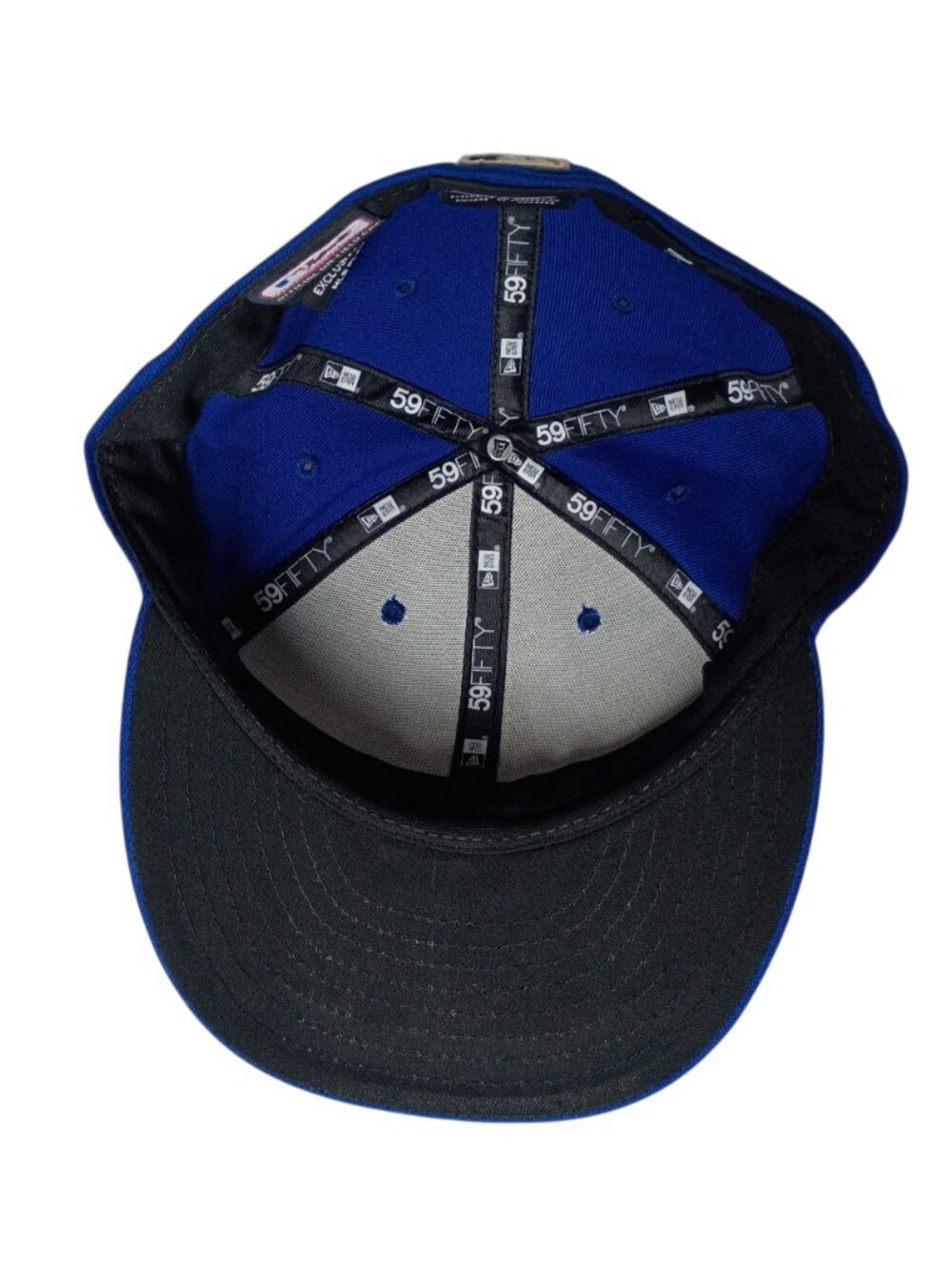 New Era NY Mets 59FIFTY Fitted Hat 7 1/2 Royal Blue Orange - Picture 5 of 11
